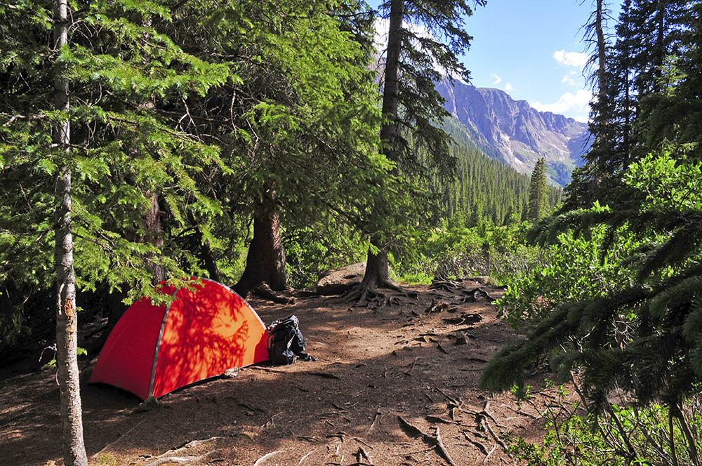 camping in mountains