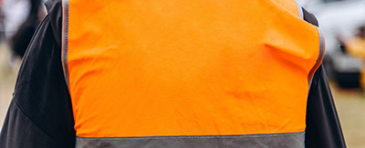 Backview of an outdoor vest